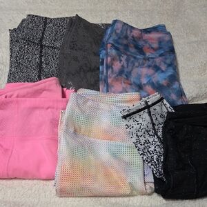 6 Colorful Patterned Leggings Set SIZE S